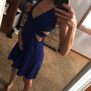 Blue dress with cutouts